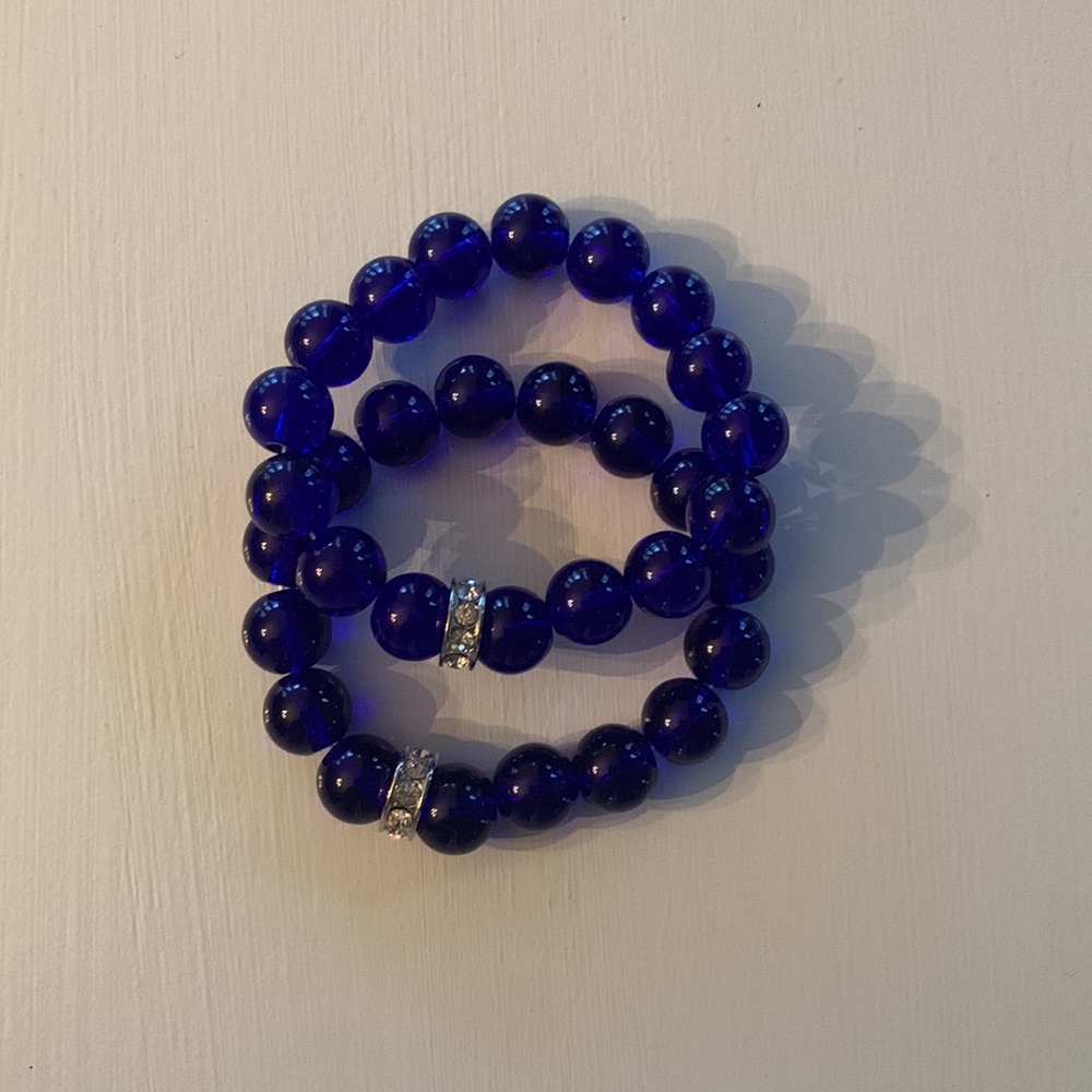 Nwot! Brilliant Blue Stackable Bracelets - image 4